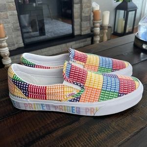 New! Vans Pride edition printed Classic Slip-Ons Shoes